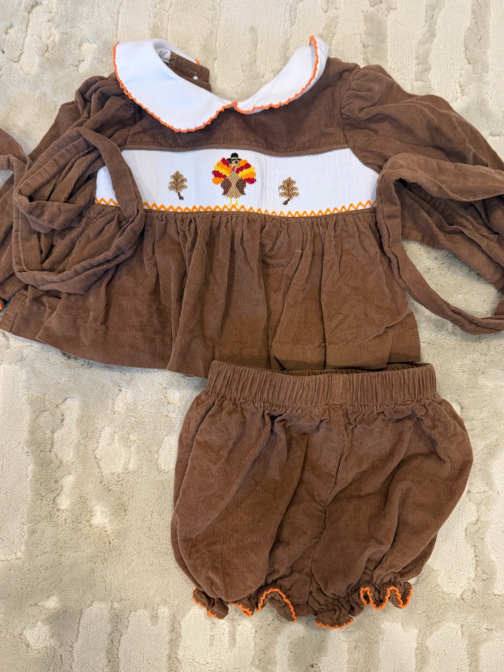 Brown turkey romper